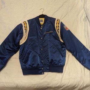 Vintage Chargers Starter Satin Bomber, Size L